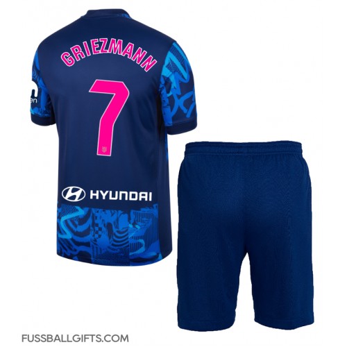 Atletico Madrid Antoine Griezmann #7 Fußballbekleidung 3rd trikot Kinder 2024-25 Kurzarm (+ kurze hosen)